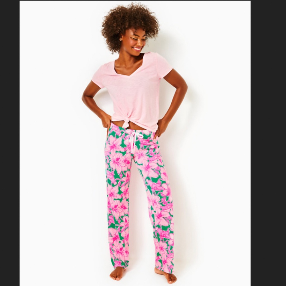 Lilly Pulitzer Pajamas Multi Palm Beach Coral - Picture 7 of 16